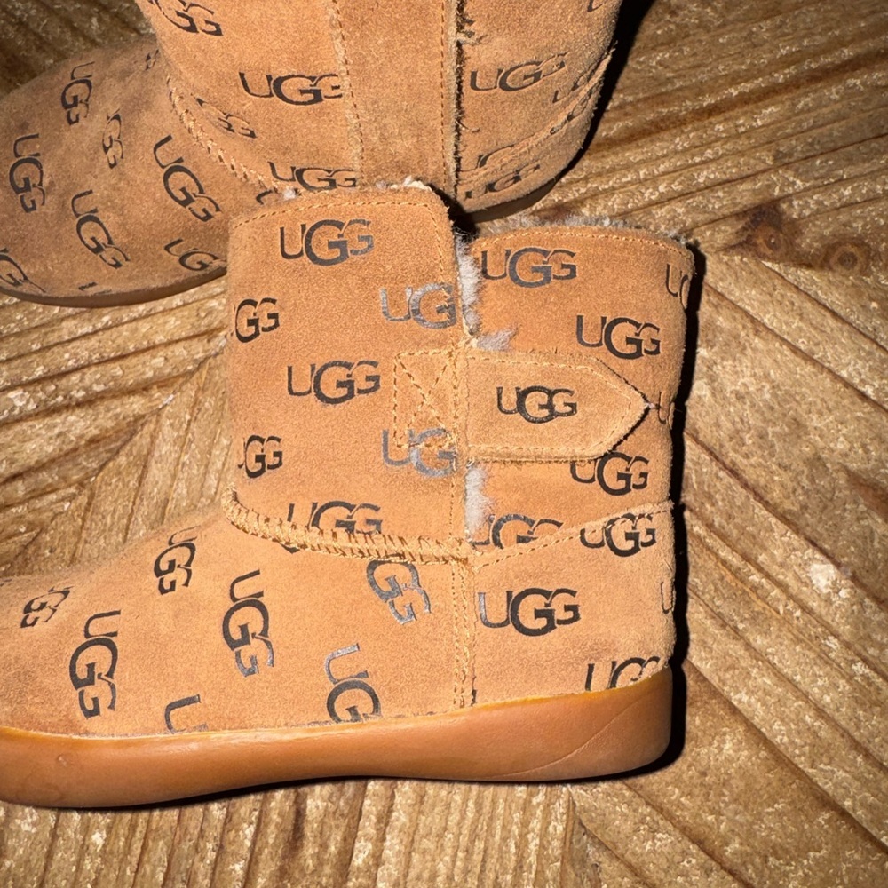 UGG Brown Logo Suede Boots